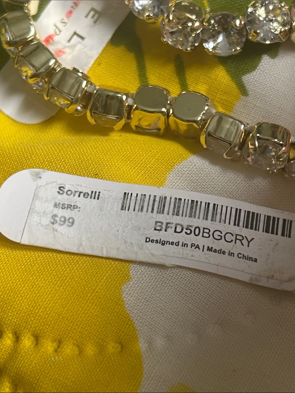 Sorrelli Gold-Tone Bracelet with Clear Crystals - Picture 8 of 8